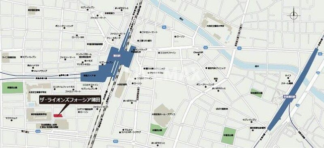 【地図】ザ・ライオンズフォーシア蒲田