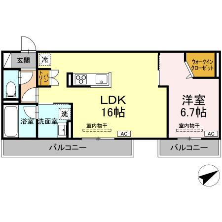 トリシア大慈寺町　Aの間取り