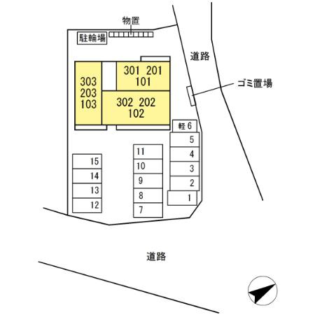 トリシア大慈寺町　Bの区画図