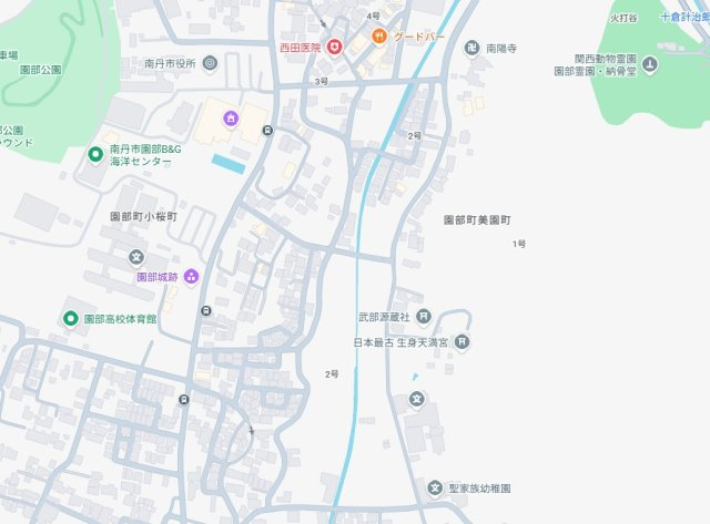 南丹市園部町美園町　第2期　新築一戸建ての地図