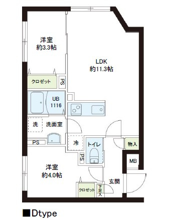 レピュア小石川レジデンスの間取り