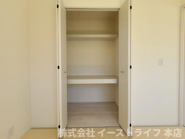 【新築戸建】　いわき市鹿島町久保第2　長期優良住宅の収納|同社施工写真　和室には押し入れがついています