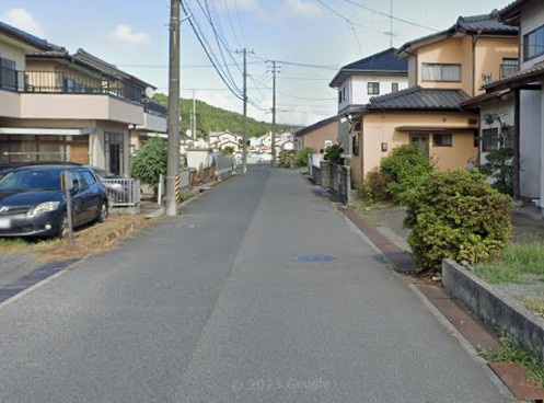 【新築戸建】　いわき市鹿島町久保第2　長期優良住宅の前面道路含む現地写真|南側6.2ｍ公道