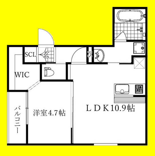 Ciel(シエル)　名古屋市賃貸　仲介手数料無料の間取り