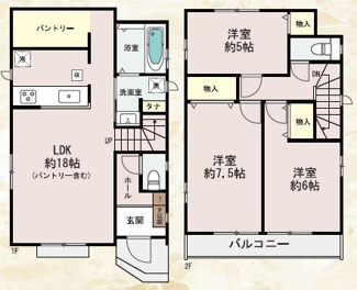 【間取り】 | 新築戸建　神戸市垂水区南多聞台５丁目 | ３ＬＤＫ