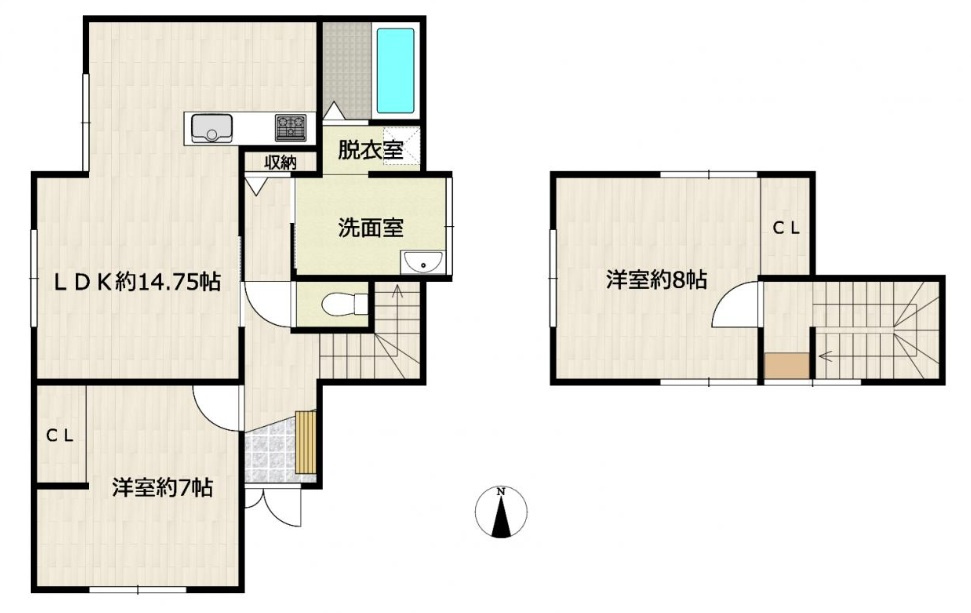 新潟市東区紫竹7丁目の間取り