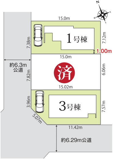 明石市朝霧台の区画図