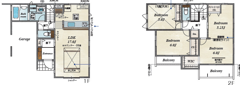 川越駅徒歩圏内　2路線利用可能の間取り|3LDK