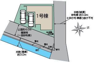 川越駅徒歩圏内　2路線利用可能の区画図|カースペース2台分