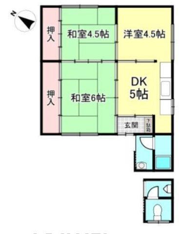 半田市亀崎月見町４丁目　中古戸建の間取り