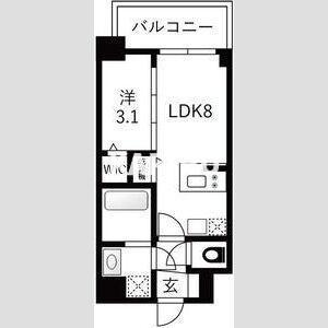 エスリードレジデンス ザ・グラン大阪福島クラスの間取り