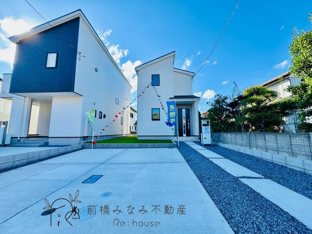 【新築】高崎市倉賀野町24-1期　１号棟(全３棟)　リナージュ　新築建売分譲の外観|おしゃれな外観です
