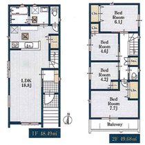 名古屋市天白区元八事3丁目264【仲介手数料無料】新築一戸建ての画像