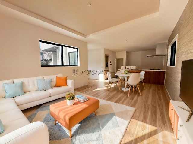 東村山市青葉町3丁目・全1棟　新築一戸建　の居間・リビング|LDK20.5帖（家具はCG画像での表示になります）