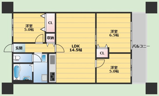 【間取り】 | 豊中緑丘パークマンション
