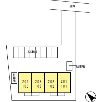 【区画図】 | ヴィルヌーブ弐番館