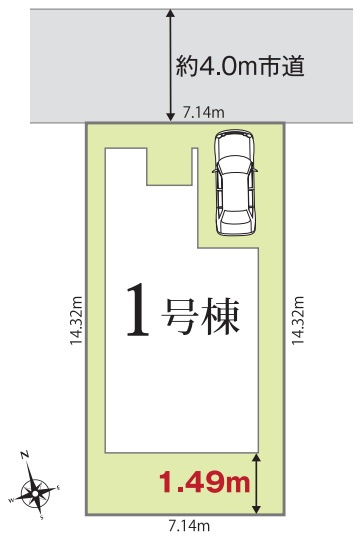 神戸市垂水区霞ヶ丘3丁目の区画図|駐車スペース1台可！