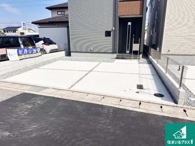 姫路市大津区恵美酒町　第3期　新築一戸建ての駐車場|駐車スペース！散水栓があるので、こまめに愛車を洗えます！