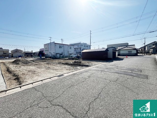 姫路市大津区恵美酒町　第3期　新築一戸建ての前面道路含む現地写真|周辺は落ち着いた街並みの住宅地！子育てがしやすい住環境です！まだ未完成ですが、現地でしかわからない事もございます。是非一度ご覧ください。