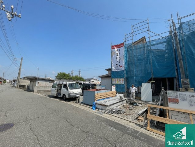 姫路市大津区恵美酒町　第3期　新築一戸建ての前面道路含む現地写真|周辺は落ち着いた街並みの住宅地！子育てがしやすい住環境です！まだ未完成ですが、現地でしかわからない事もございます。是非一度ご覧ください。