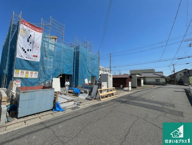 姫路市大津区恵美酒町　第3期　新築一戸建ての前面道路含む現地写真|周辺は落ち着いた街並みの住宅地！子育てがしやすい住環境です！まだ未完成ですが、現地でしかわからない事もございます。是非一度ご覧ください。