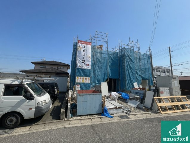 姫路市大津区恵美酒町　第3期　新築一戸建ての外観|周辺は落ち着いた街並みの住宅地！子育てがしやすい住環境です！まだ未完成ですが、現地でしかわからない事もございます。是非一度ご覧ください。