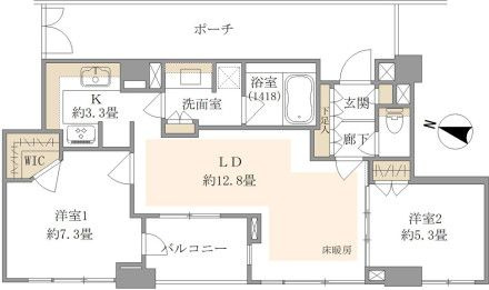 用賀パークハウスの間取り