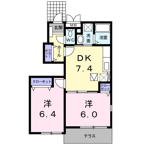 パル　レジデンス三番割Ａの間取り