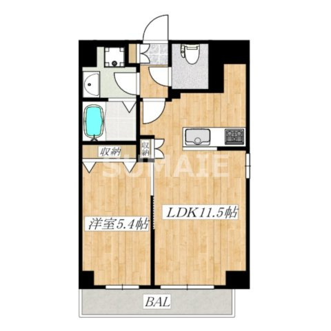 RIDGE王子神谷の間取り|南向き・角部屋です☆