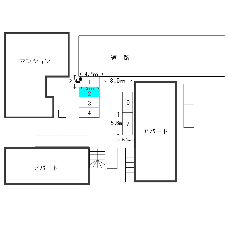 リバーシティ駐車場の区画図