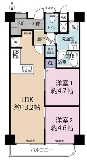 コーポあびこの間取り