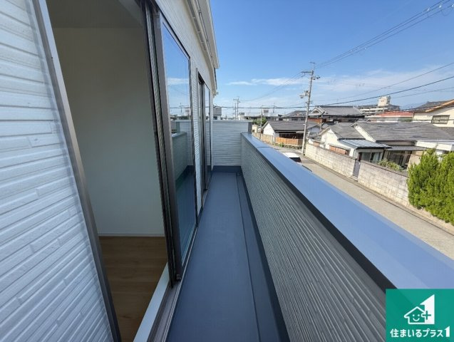 藤井寺市藤ケ丘　第1期　新築一戸建てのバルコニー|日当たりのよいバルコニー！お部屋が開放的に！
