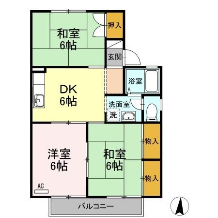シンセラー羽田　B棟の間取り