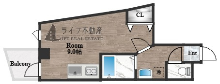 アウラ新深江の間取り