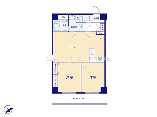 【間取り】 | アトムセレクト　ルミエール船橋５階