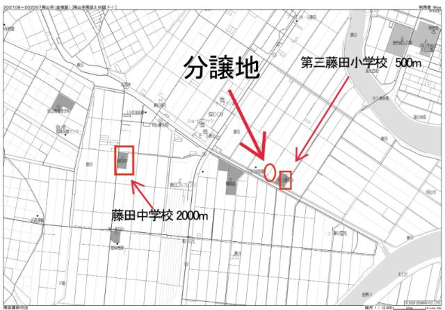 岡山市藤田７号地の地図