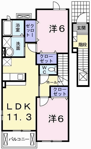 ゴールデン・リリィＤの間取り|間取図