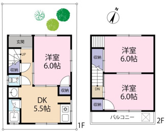 【間取り】 | 深江本町貸家 | 和室を全て用筆に変更しております（図面修正中）