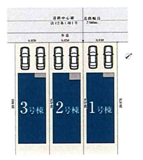 【区画図】 | 名古屋市熱田区白鳥1丁目6-23【仲介手数料無料】新築一戸建て 3号棟