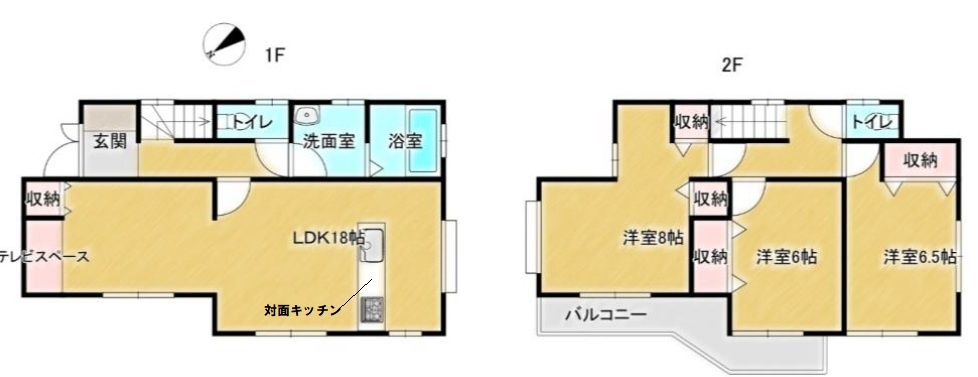 北葛飾郡松伏町　金杉　中古戸建の間取り|間取図です