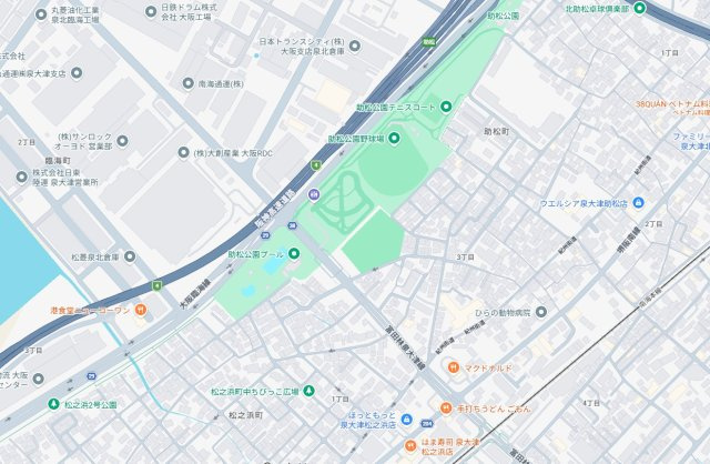 泉大津市助松町　第2期　新築一戸建ての地図