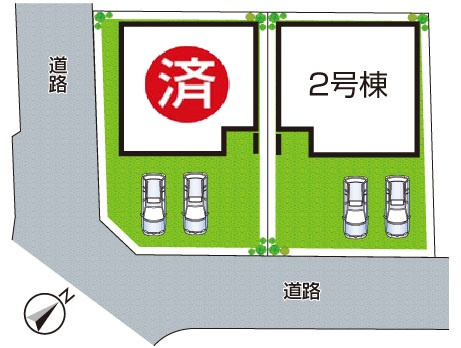 泉大津市助松町　第2期　新築一戸建ての区画図|全２区画