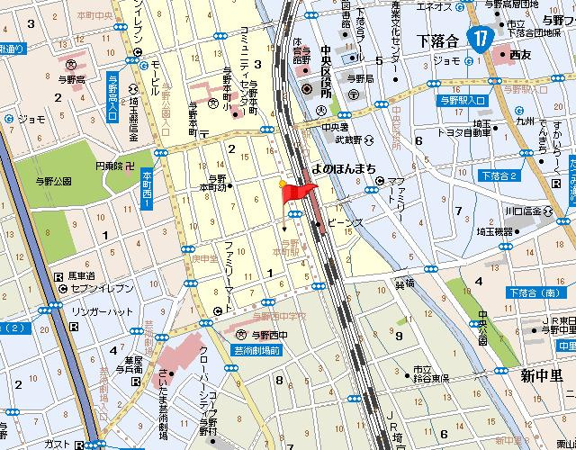 ピースファルハイツの地図