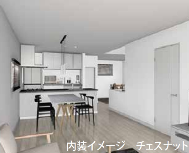静岡市　駿河区　豊田　新築住宅　②号棟　３LDKのキッチン|同施工会社の施工例写真（実際とは異なる場合があります）