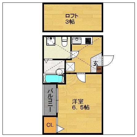 コンフォートベネフィス福大前Ⅲの間取り