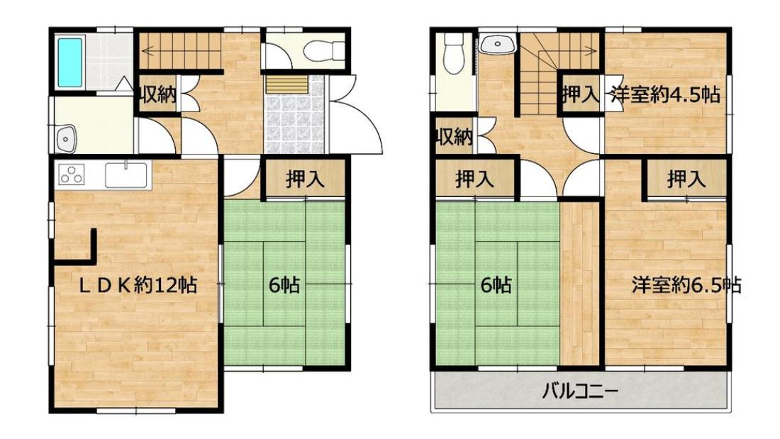 つくば市城山　中古戸建の間取り