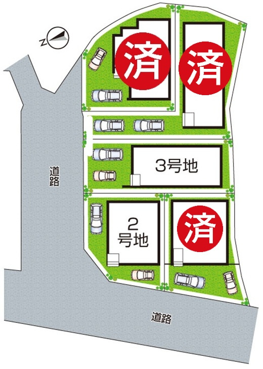 京都市山科区小山西御所町　第1期　新築一戸建ての区画図|全5区画