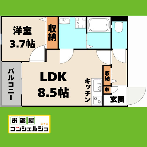LECOCON中村の間取り
