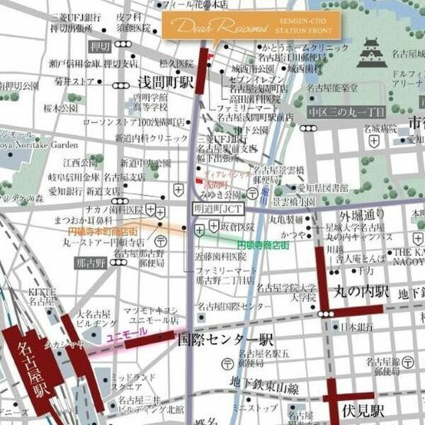 ディアレイシャス浅間町ステーションフロントの地図