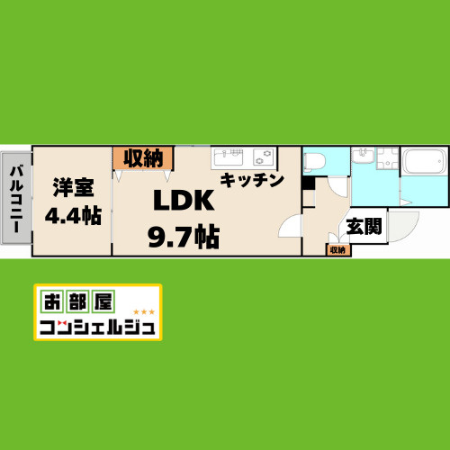 Le　ciel中村日赤の間取り